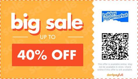 Holiday Hypermarket Discount Code & Voucher Code August 2024.